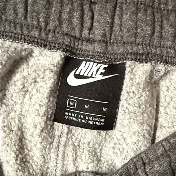Nike Dark Gray women’s Fleece Joggers with White Logo - Picture 2 of 3